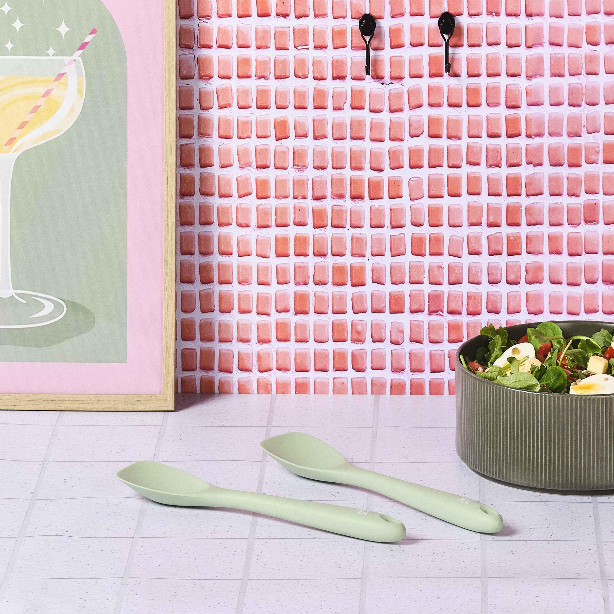 Voir la diapositive 4 : BJORN Couverts à salade en silicone IVAR