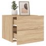 Voir la diapositive 5 : VIDAXL Table de chevet murale avec lumieres LED chene sonoma