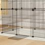 Voir la diapositive 5 : PAWHUT Enclos modulable rongeurs petits animaux - parc 24 panneaux - 120 x 60 x 80 cm - acier noir