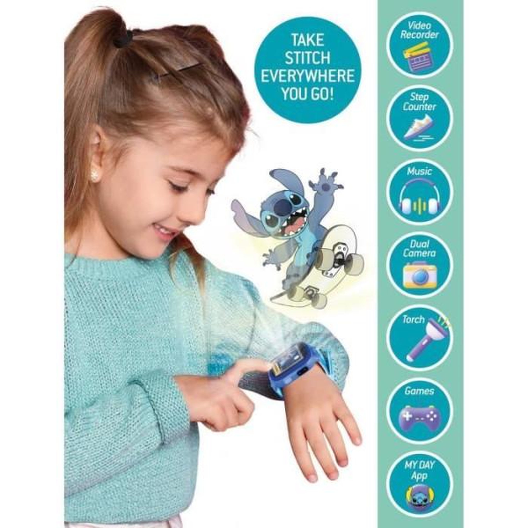 Voir la diapositive 4 : Liscianigiochi Appareil photo numérique Lisciani avec écran tactile bleu
