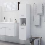 VIDAXL Armoire de salle de bain Blanc 30x30x130 cm Bois d'ingenierie
