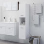 Voir la diapositive 1 : VIDAXL Armoire de salle de bain Blanc 30x30x130 cm Bois d'ingenierie