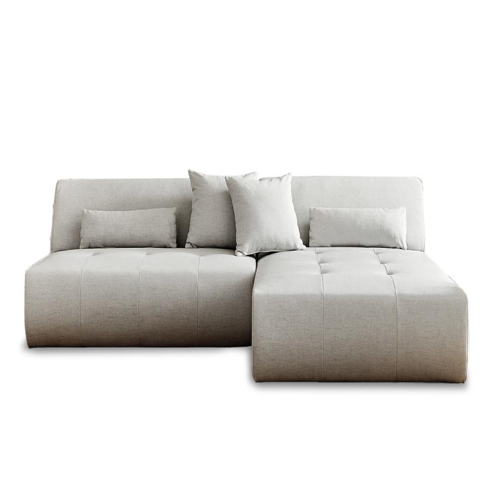 Voir la diapositive 1 : LISA DESIGN Onyx - canapé modulable d'angle réversible 4 places - en tissu