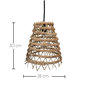 Voir la diapositive 4 : Lumisky Suspension extérieur ZAKARI OUTDOOR CABLE Beige Fibre naturelle D28CM