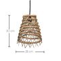 Voir la diapositive 4 : Lumisky Suspension extérieur ZAKARI OUTDOOR CABLE Beige Fibre naturelle D28CM