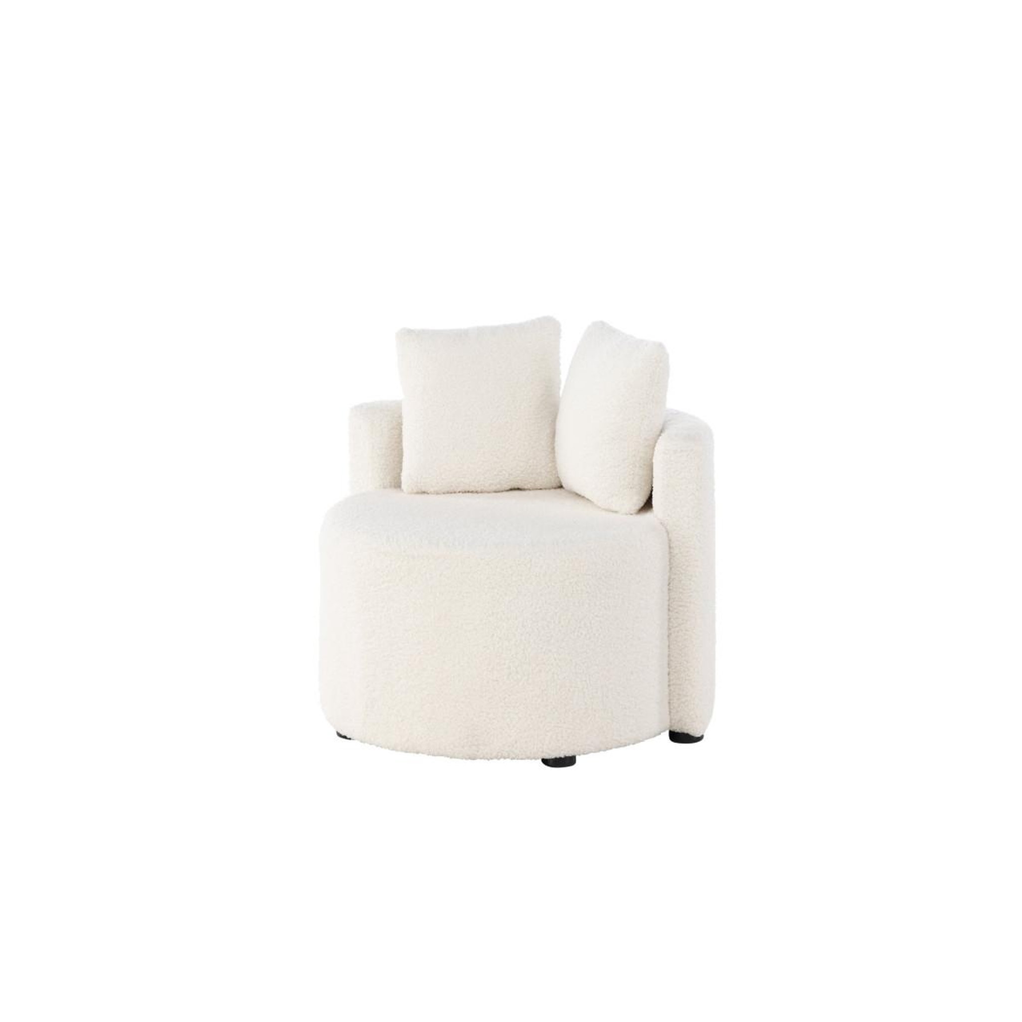 Voir la diapositive 5 : Paris Prix Fauteuil enfant en bouclette  kelso  59cm blanc