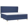 Voir la diapositive 3 : VIDAXL Sommier a lattes de lit avec matelas Bleu 200x200 cm Tissu