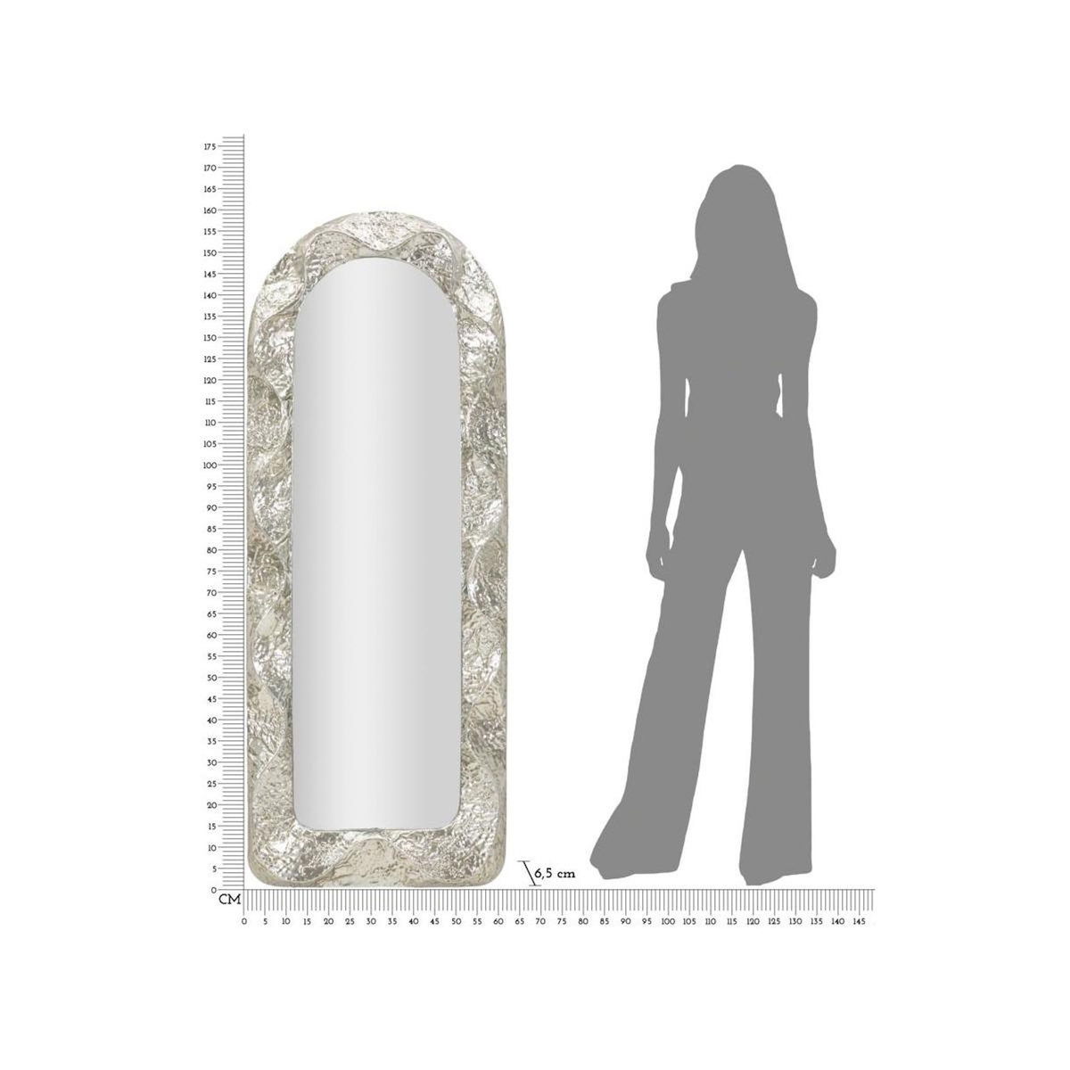 Paris Prix Miroir Mural Design  Argelux  160cm Argent