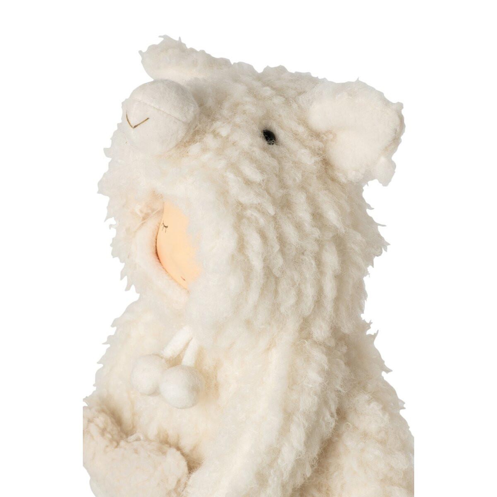 Voir la diapositive 4 : J-LINE Statuette enfant en mouton  laszlo  47cm blanc