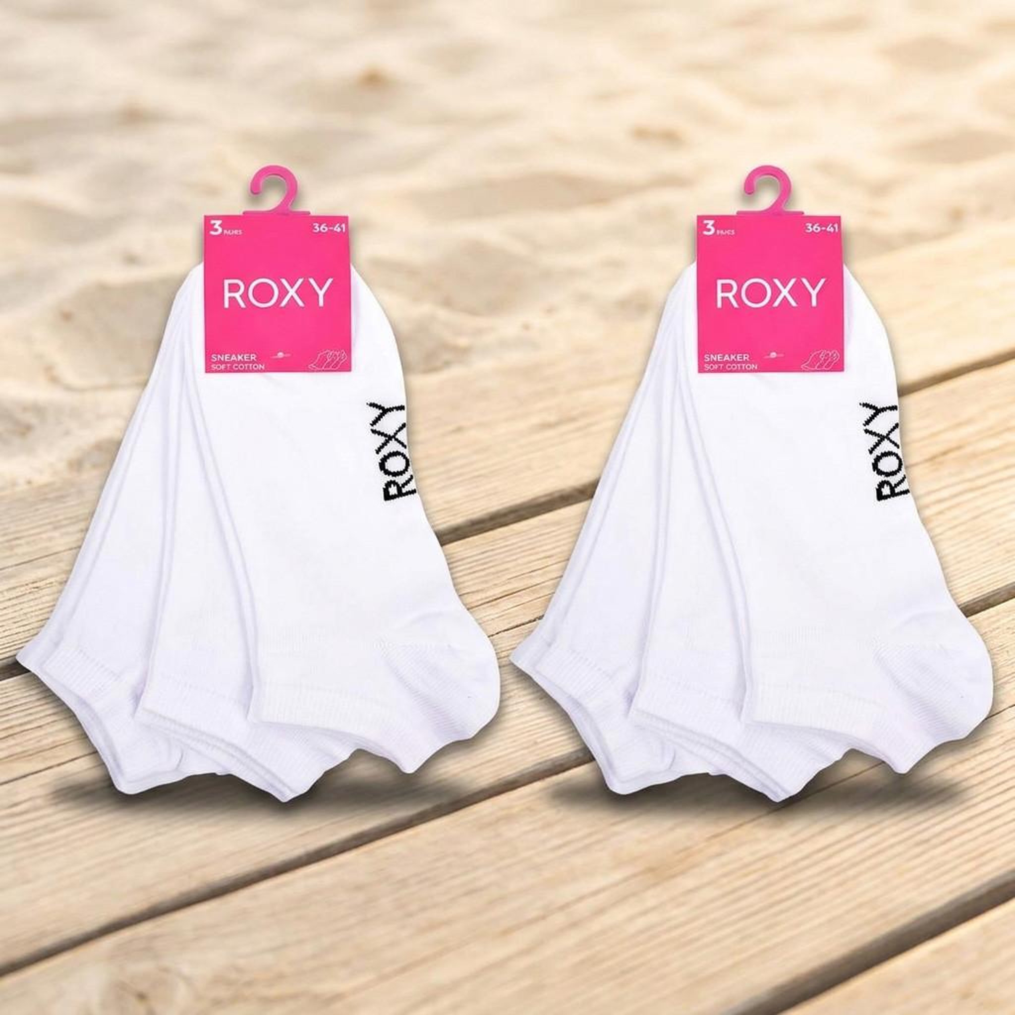 Voir la diapositive 4 : ROXY Roxy chaussettes fille sneaker pack 6 (lot) - coton respirant