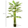 Voir la diapositive 3 : HOMCOM Palmier areca artificiel hauteur 190 cm plante artificielle tropicale avec 30 grandes feuilles grand réalisme en plastique pot inclus vert