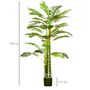 Voir la diapositive 3 : HOMCOM Palmier areca artificiel hauteur 190 cm plante artificielle tropicale avec 30 grandes feuilles grand réalisme en plastique pot inclus vert