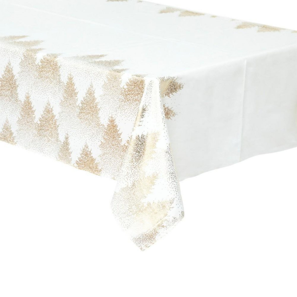ATMOSPHERA Nappe 140x360 cm Sapin blanc et or