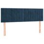 Voir la diapositive 2 : VIDAXL Tetes de lit 2 pcs Bleu fonce 72x5x78/88 cm Velours