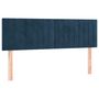 Voir la diapositive 2 : VIDAXL Tetes de lit 2 pcs Bleu fonce 72x5x78/88 cm Velours