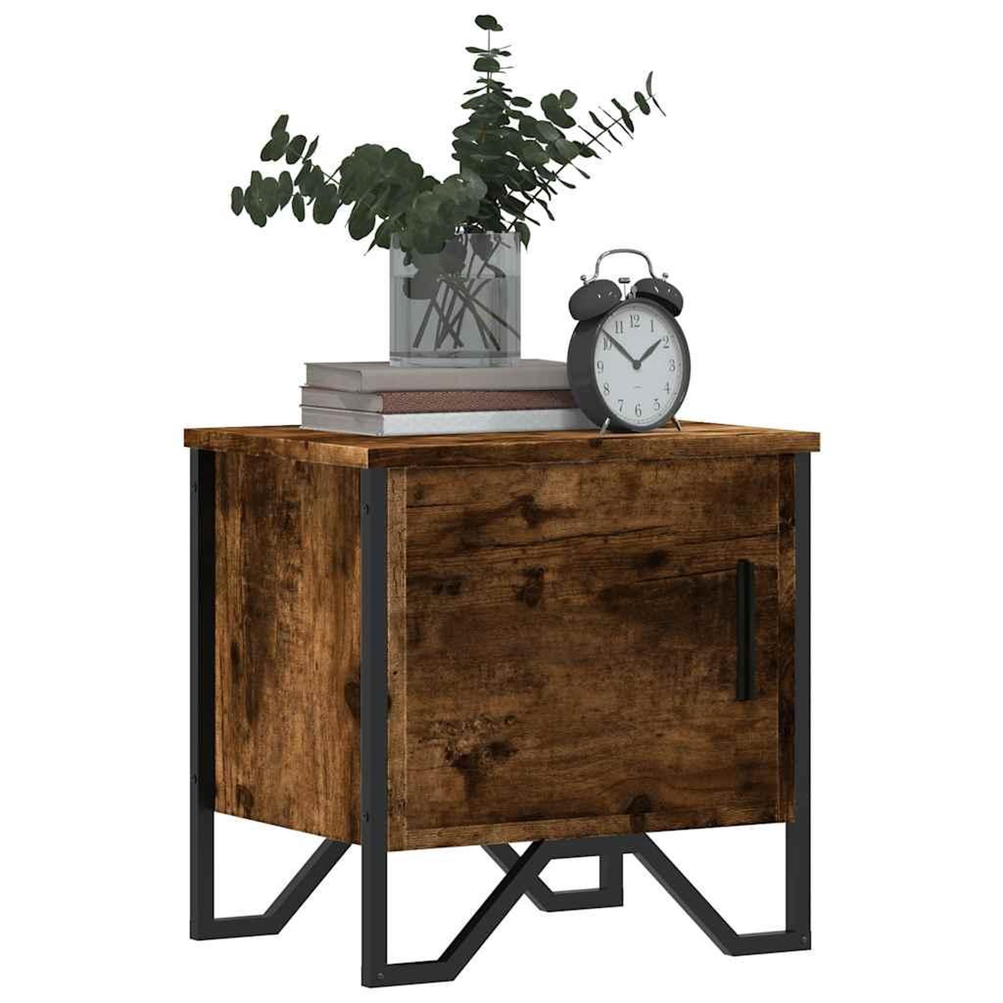 Voir la diapositive 4 : VIDAXL Tables de chevet 2 pcs chene fume 40x30x40 cm bois d'ingenierie