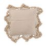 Voir la diapositive 2 : Paris Prix Coussin Déco  Franges  62x62cm Beige