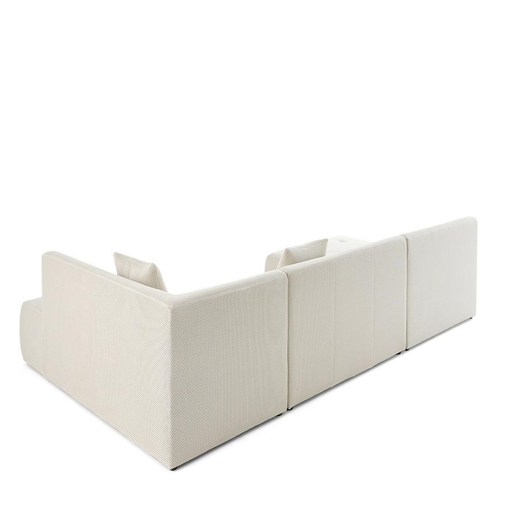 Voir la diapositive 4 : LISA DESIGN Onyx - canapé panoramique modulable d'angle droit - 7 places - en tissu mailles 3d