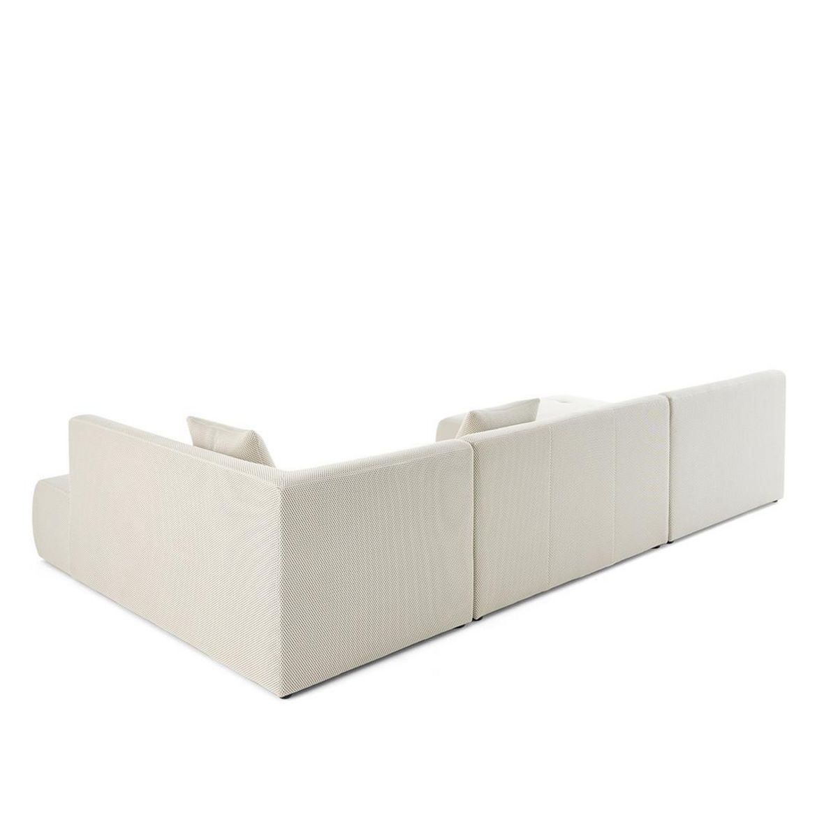 LISA DESIGN Onyx - canapé panoramique modulable d'angle droit - 7 places - en tissu mailles 3d