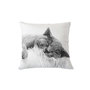 Voir la diapositive 1 : TOILINUX Coussin imprimé chat - 30 x 50 cm - Noir et blanc