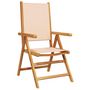Voir la diapositive 4 : VIDAXL Chaises de jardin lot de 2 beige bois d'acacia massif et tissu