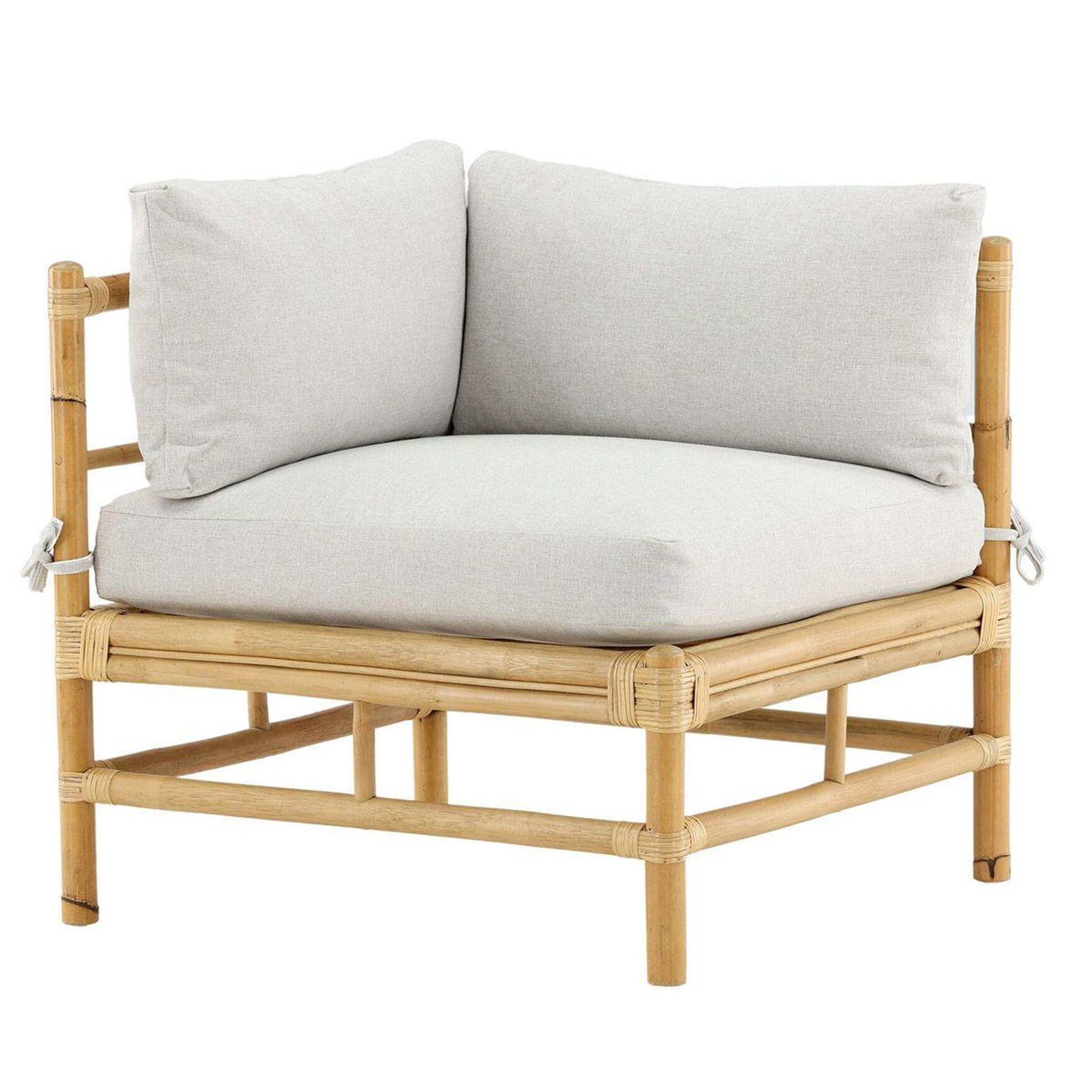 Paris Prix Canapé d'angle de jardin  cane  76cm naturel