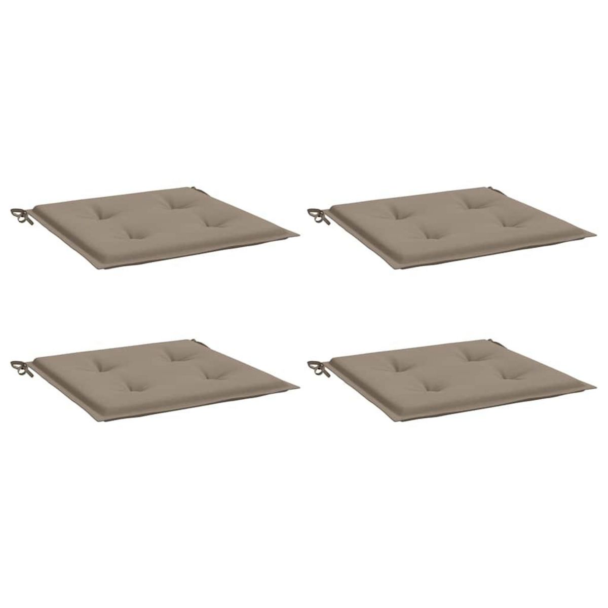 VIDAXL Coussins de chaise jardin lot de 4 taupe 50x50x4cm tissu oxford