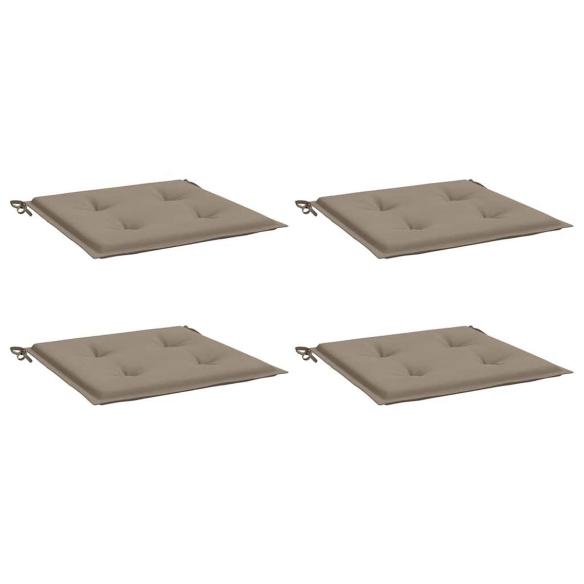 VIDAXL Coussins de chaise jardin lot de 4 taupe 50x50x4cm tissu oxford