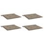 Voir la diapositive 3 : VIDAXL Coussins de chaise jardin lot de 4 taupe 50x50x4cm tissu oxford