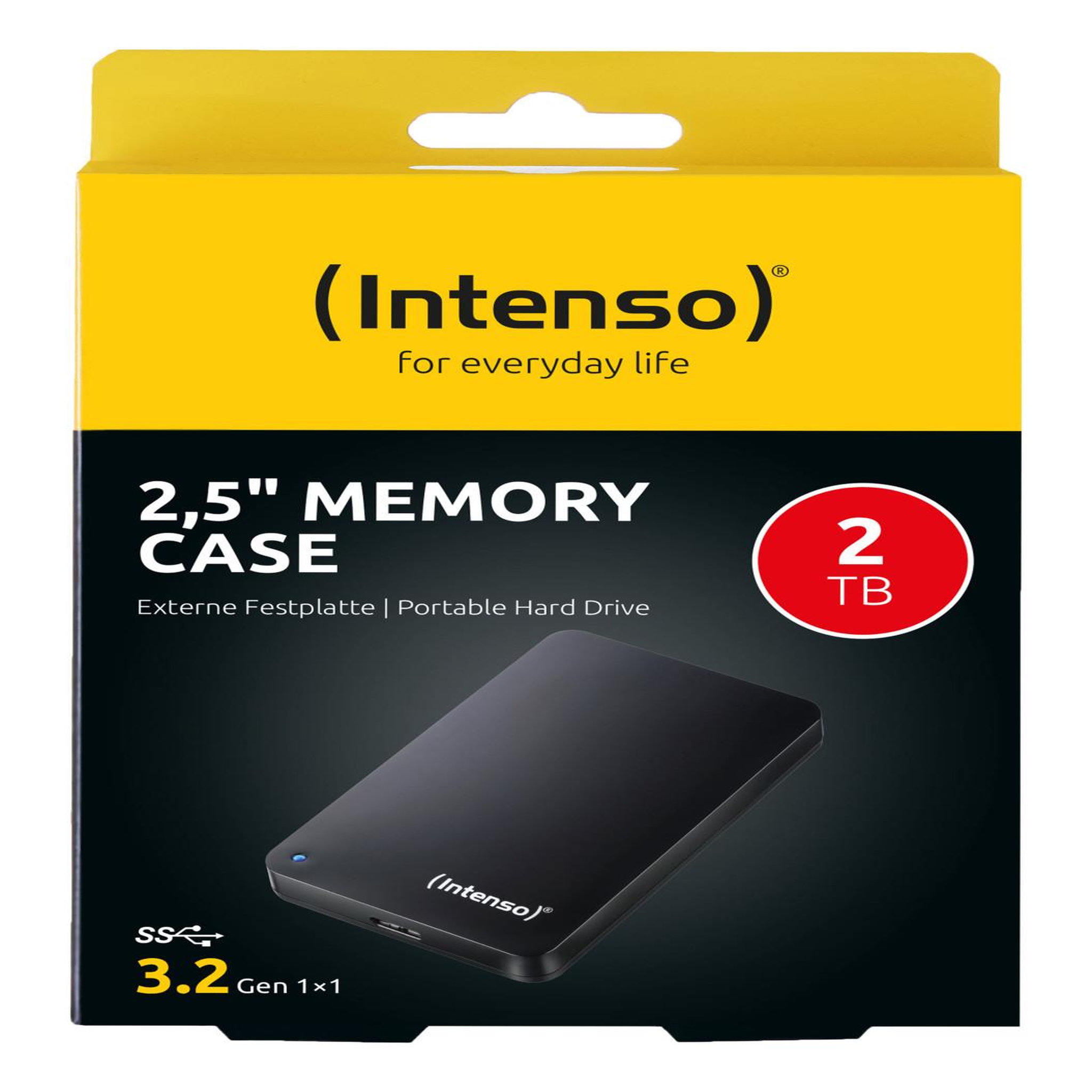 Voir la diapositive 3 : Intenso Intenso 2tb 2.5  memory case usb 3.0 disque dur externe 2 to 5400 tr/min 2.5  usb type-a 3.2 gen 1 (3.1 gen 1) noir