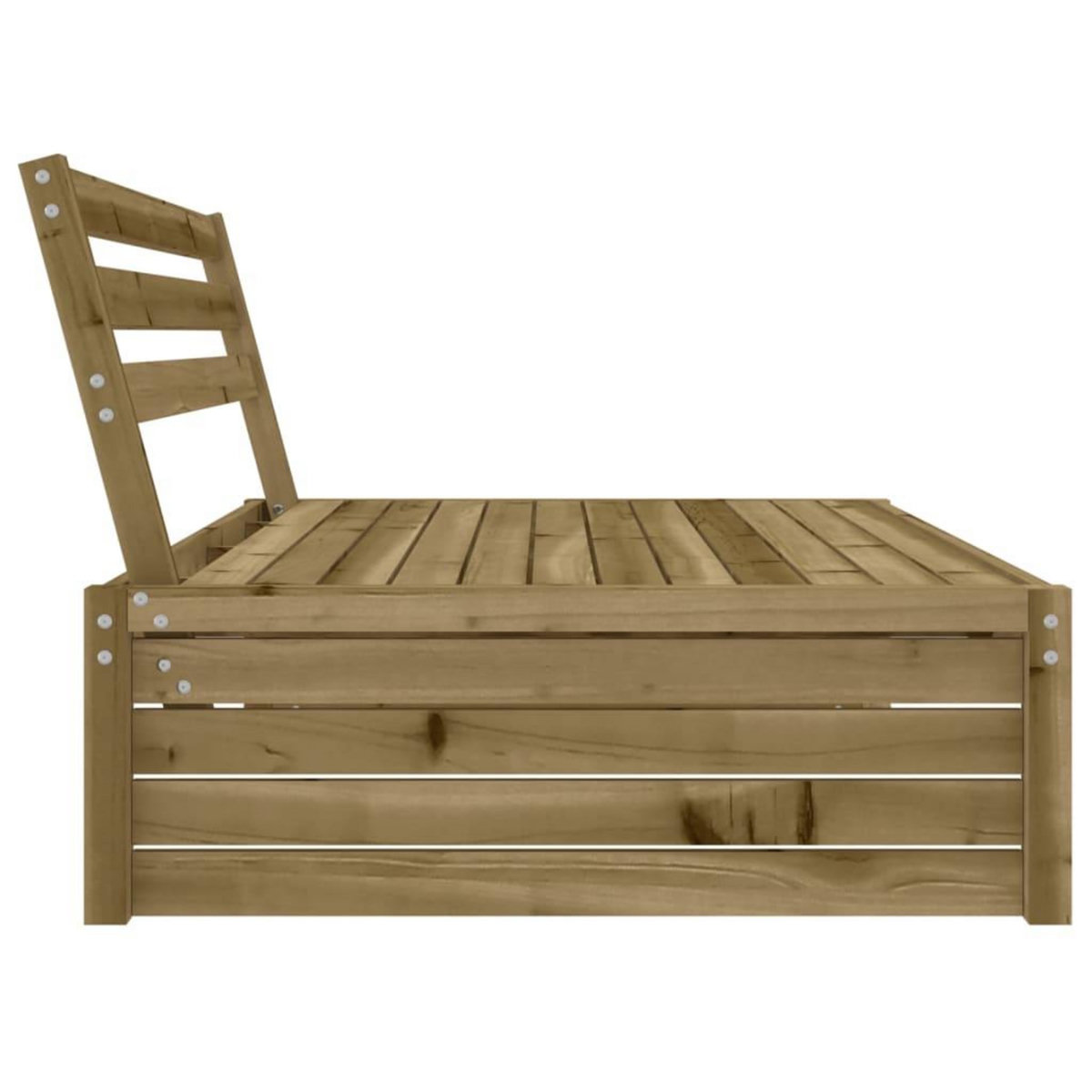 VIDAXL Canape central de jardin 120x80 cm bois de pin impregne