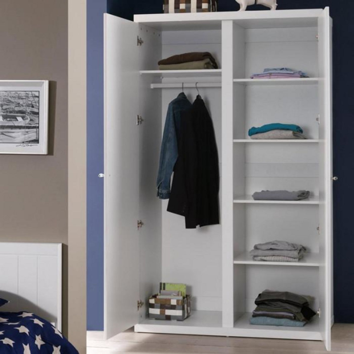 Paris Prix Armoire 2 Portes  Robin  204cm Blanc