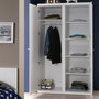 Voir la diapositive 2 : Paris Prix Armoire 2 Portes  Robin  204cm Blanc