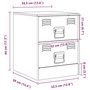 Voir la diapositive 6 : VIDAXL Tables de chevet 2 pcs rose 34,5x39x44 cm acier