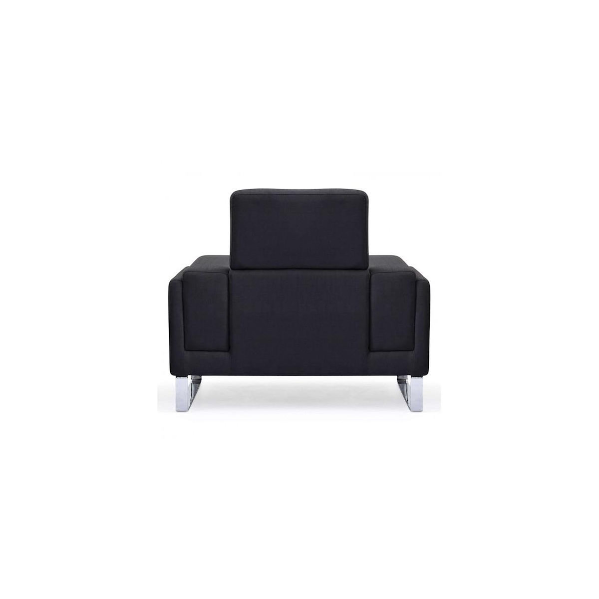 Paris Prix Fauteuil en Tissu  Ezekiel  104cm Noir