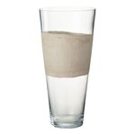 Paris Prix Vase Déco en Verre  Delph  45cm Transparent & Beige