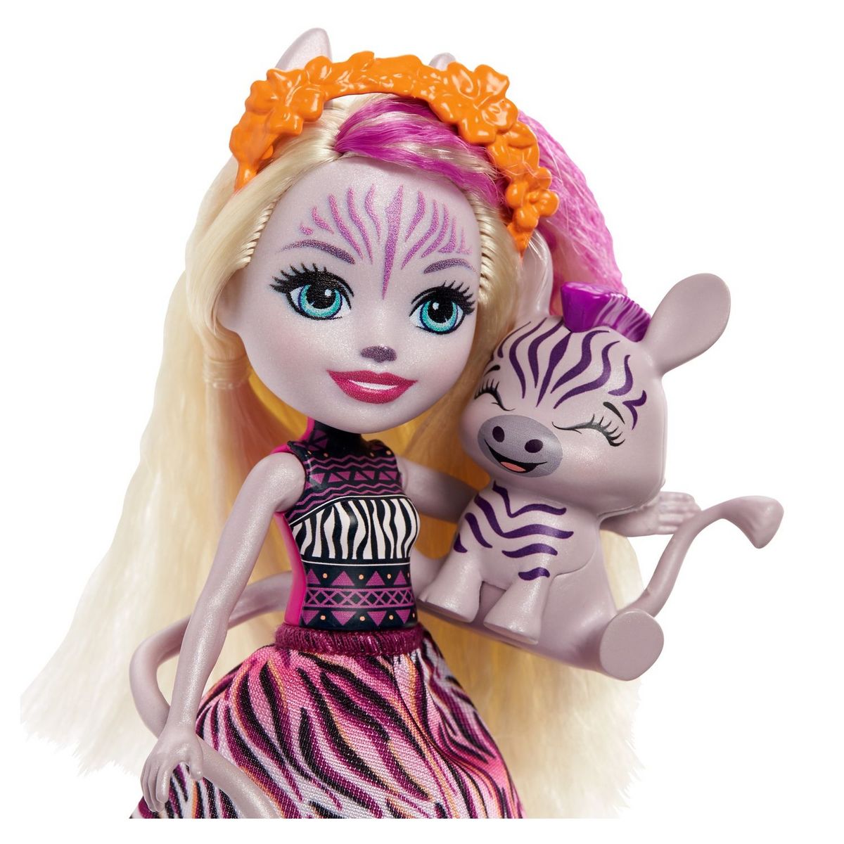 MATTEL Mini-Poupée Enchantimals - Zadie Zèbre et rayure 
