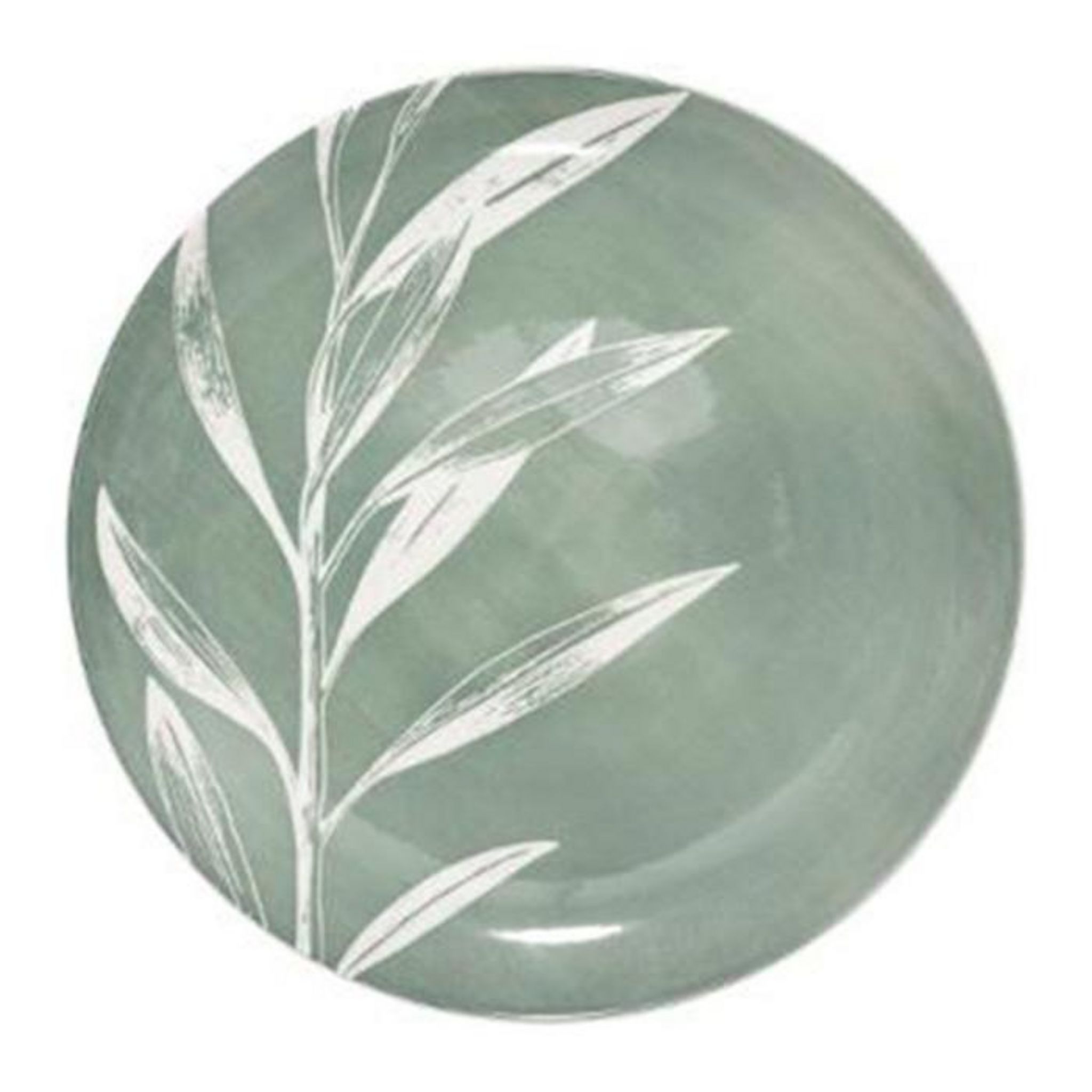 Lot De 6 Assiettes Plates En Verre Jem 28 Cm - Vert, Par Secret De Gourmet