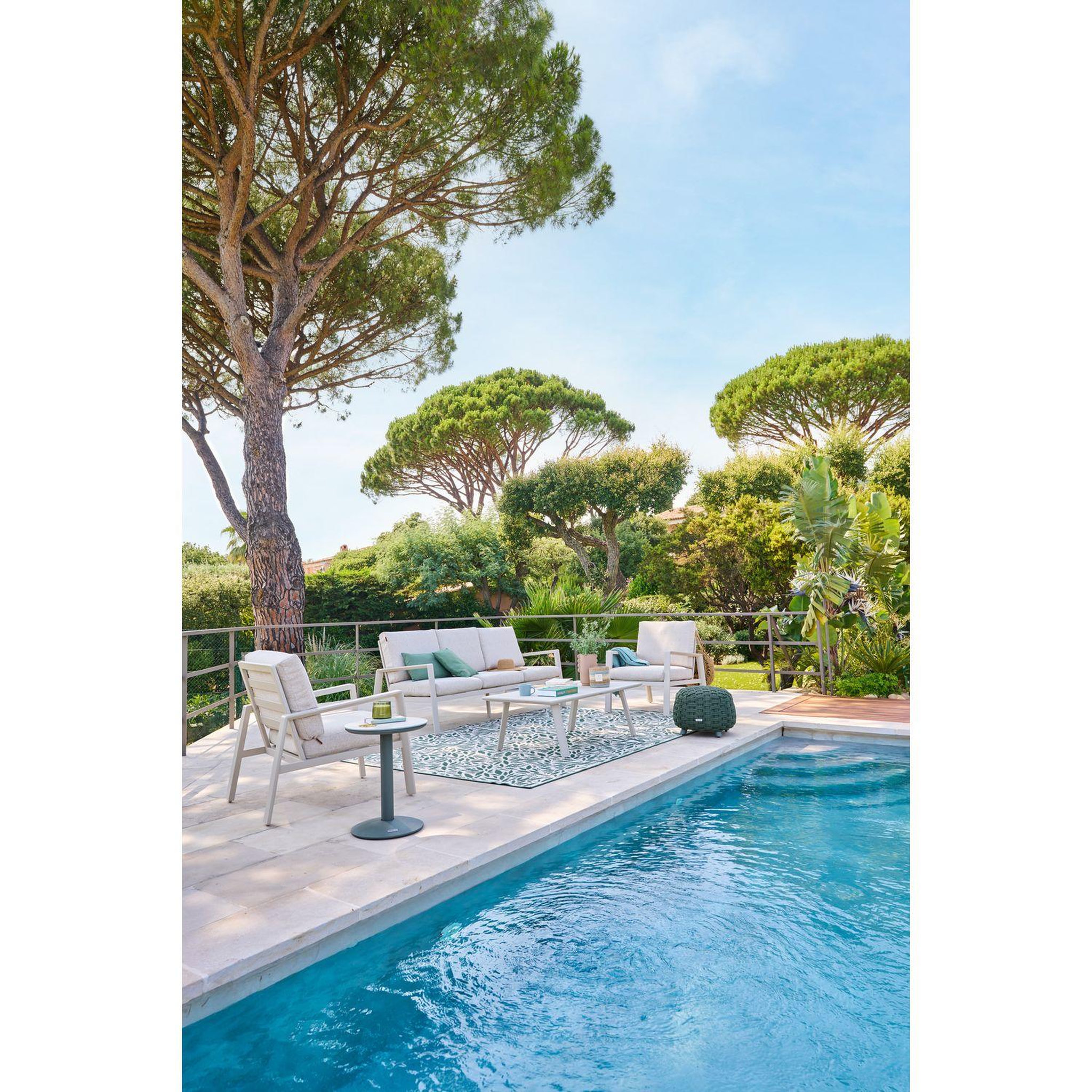 Voir la diapositive 2 : HESPERIDE Table d'appoint de jardin ronde soletia