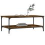 Voir la diapositive 3 : VIDAXL Table basse chêne fumé 100x55x40 cm bois d ingénierie