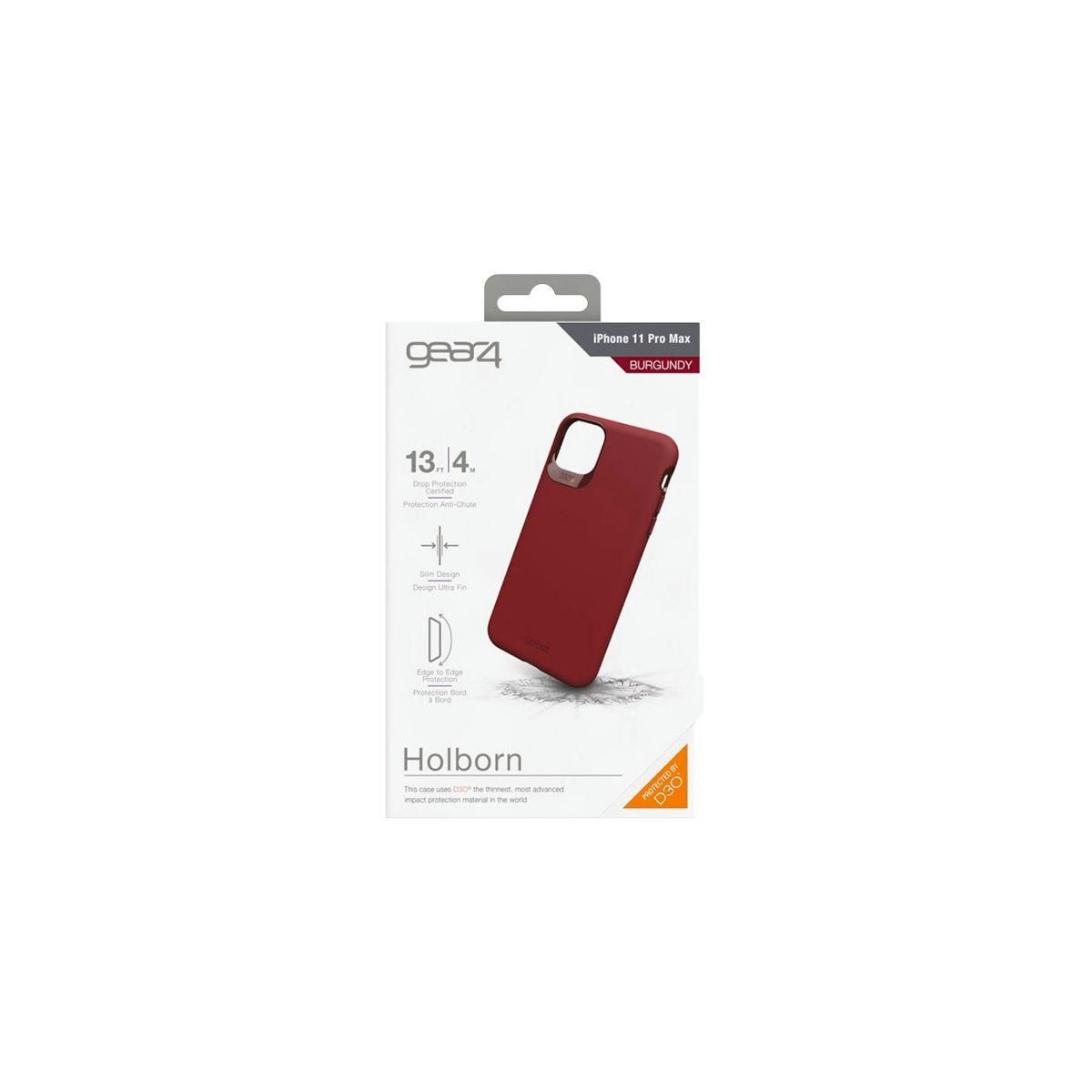 Gear4 Coque iPhone 11 Pro Max Holborn bordeaux