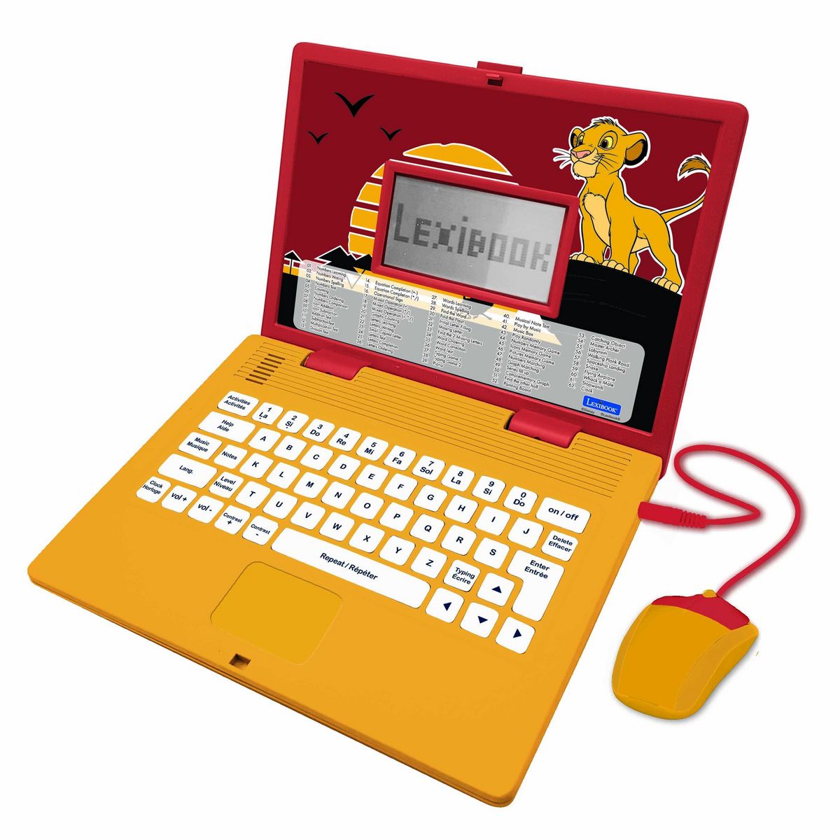 Lexibook Ordinateur portable éducatif bilingue Le Roi lion (FR/EN)