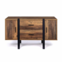 Voir la diapositive 3 : ID MARKET Buffet bas 105 cm AUSTRIA bois pied épingle