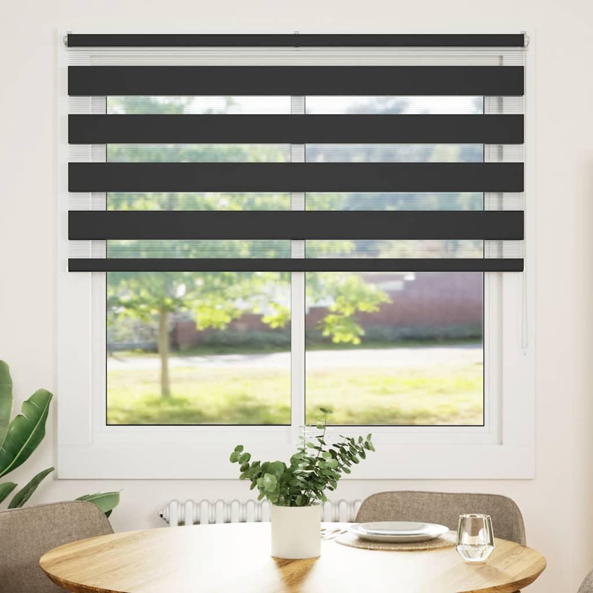 Voir la diapositive 2 : VIDAXL Store zebre noir 140x100 cm largeur du tissu 135,9 cm polyester
