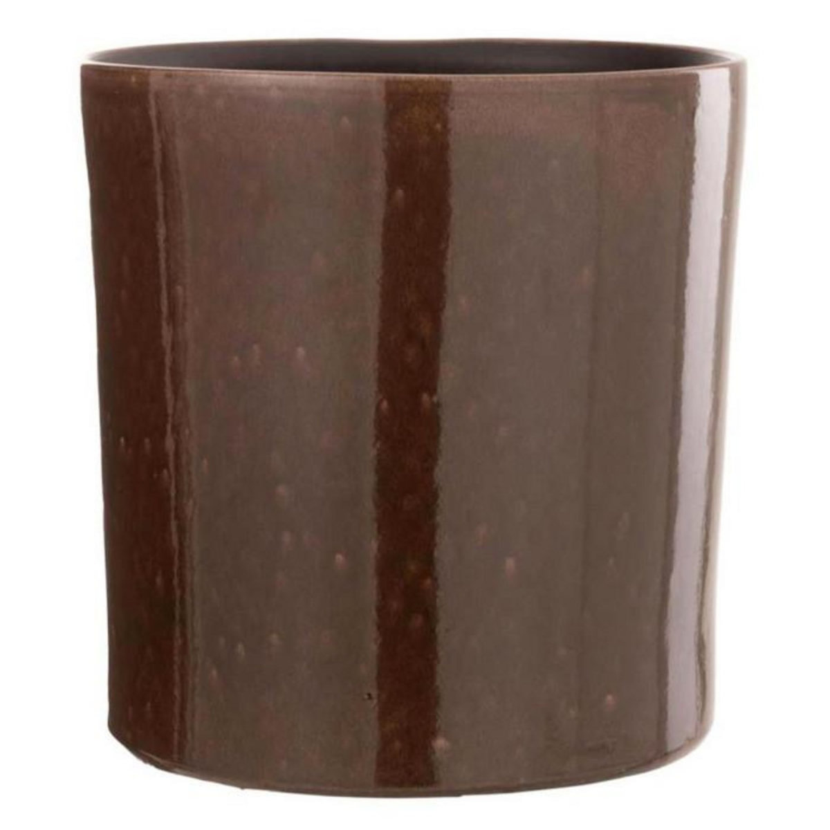 Paris Prix Cache-Pot en Céramique Design  Flek  25cm Marron