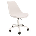 The Home Deco Factory Chaise de bureau à roulettes design Kiruna. Coloris disponibles : Blanc, Gris, Noir
