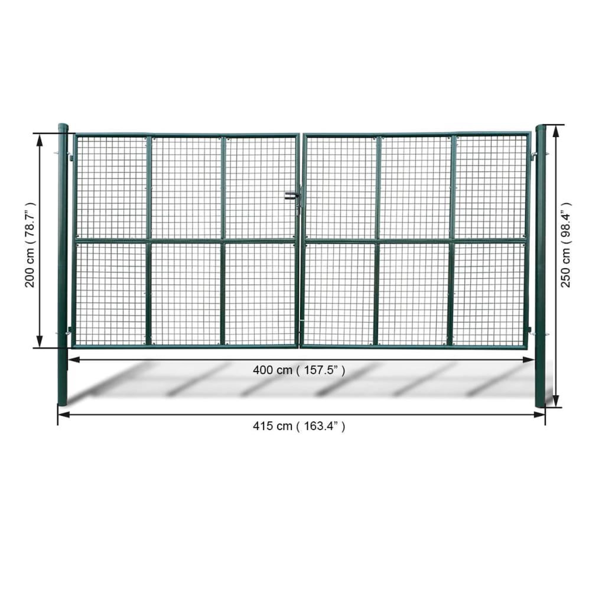 Voir la diapositive 4 : VIDAXL Portillon Maille 415 x 250 cm / 400 x 200 cm