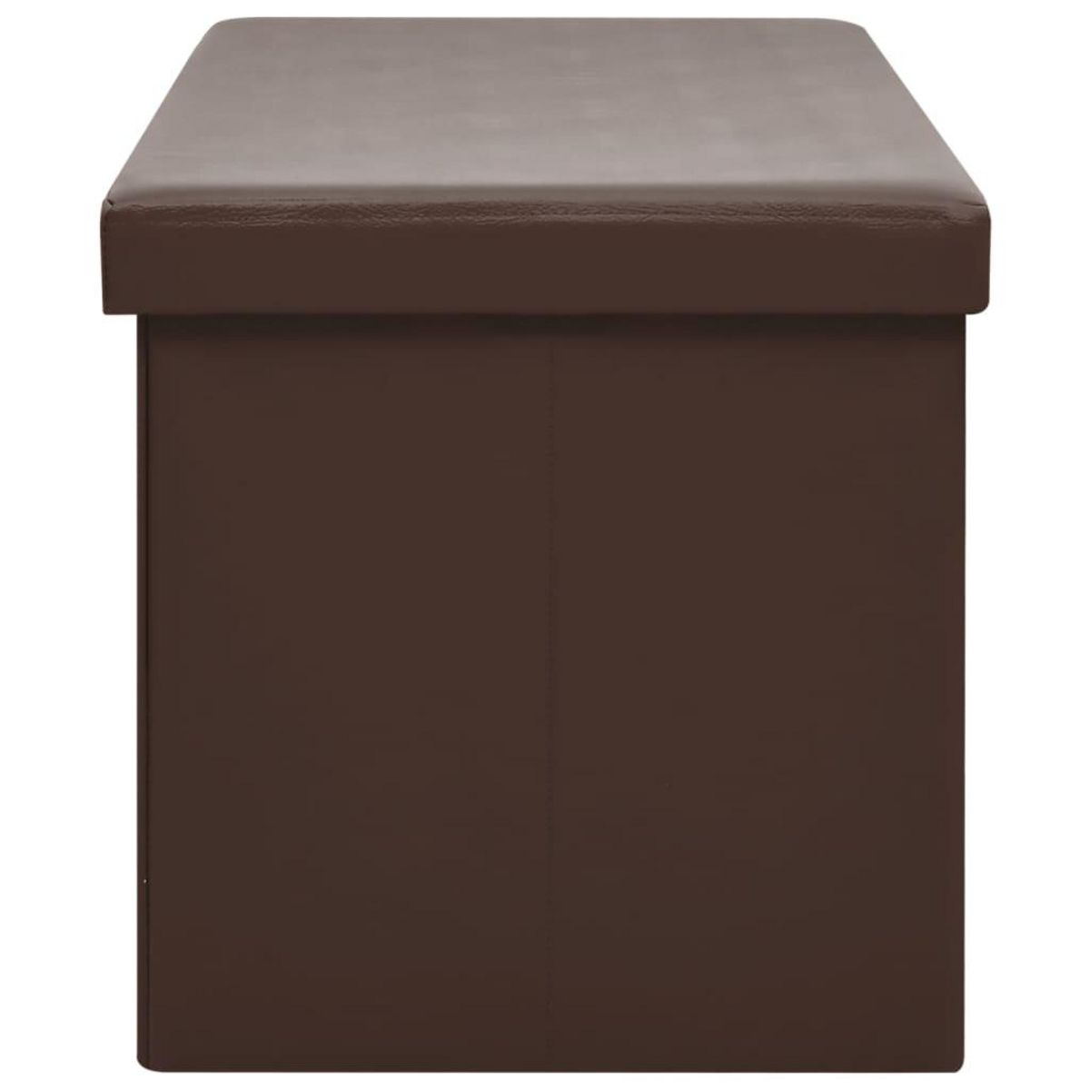VIDAXL Banc de rangement pliable Marron PVC