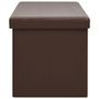 Voir la diapositive 4 : VIDAXL Banc de rangement pliable Marron PVC