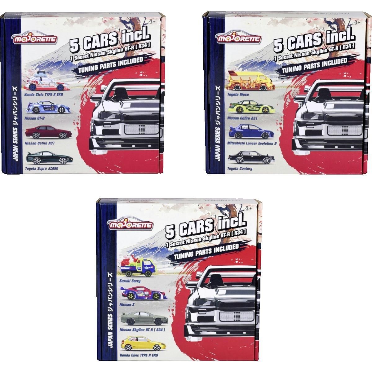 Majorette Coffret de véhicules miniatures Majorette Japan Bonus Series métal